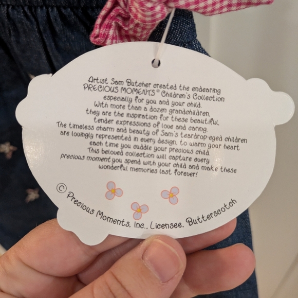 Vintage Embroidered Precious Moments Denim Dress - Picture 8 of 8